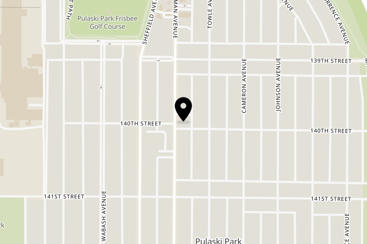 Map showing the location of Jason's Sports Bar & Grill on 3949 Hohman Ave in Hammond